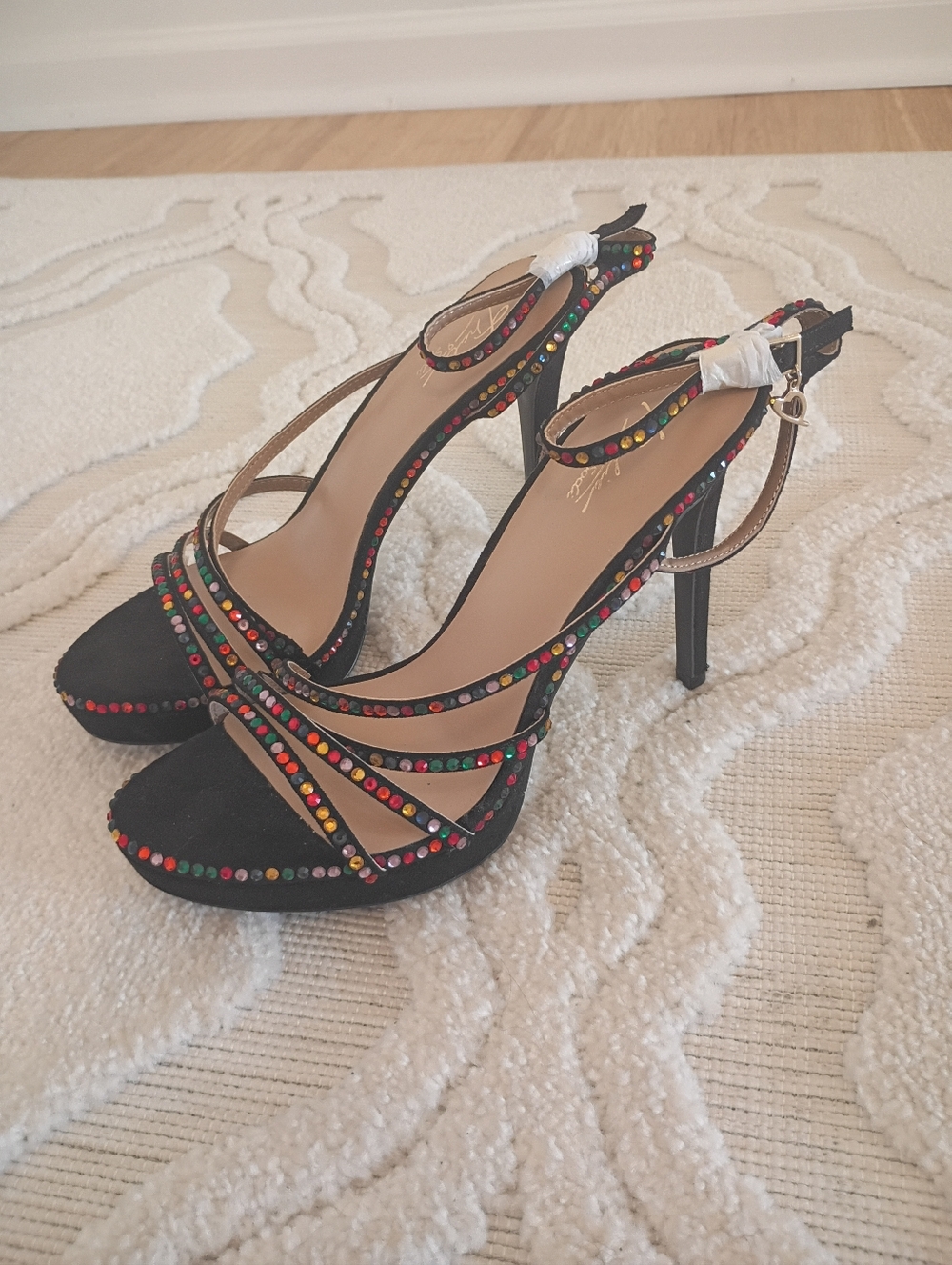 Black High Heel with Multicolor Studs